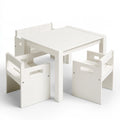 Set tavolo e sedie per bambini in legno, colore bianco