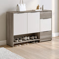 Scarpiera in legno, colore grigio