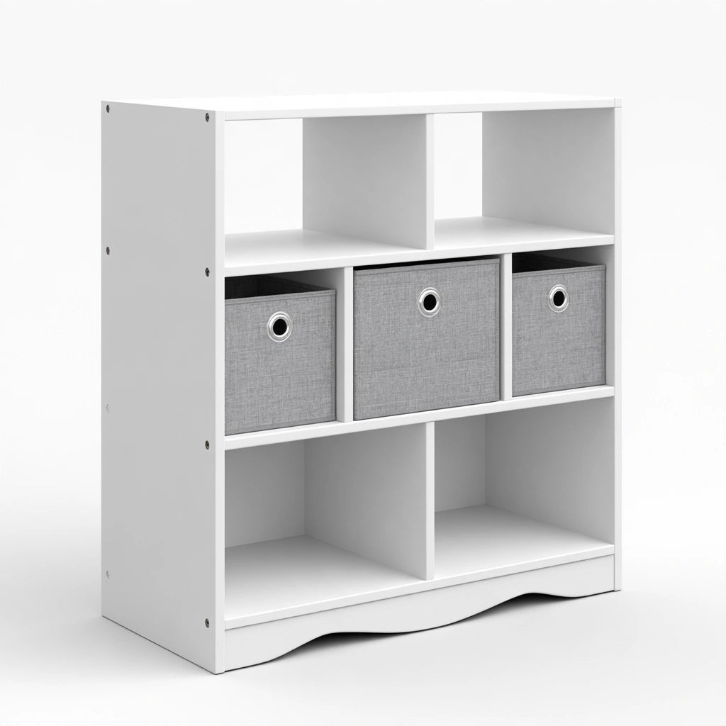 Mobile contenitore in legno, colore bianco