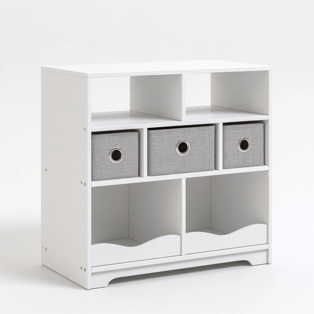 Mobile contenitore in legno, colore bianco
